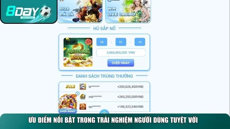 Ưu điểm trong trải nghiệm người dùng tuyệt vời