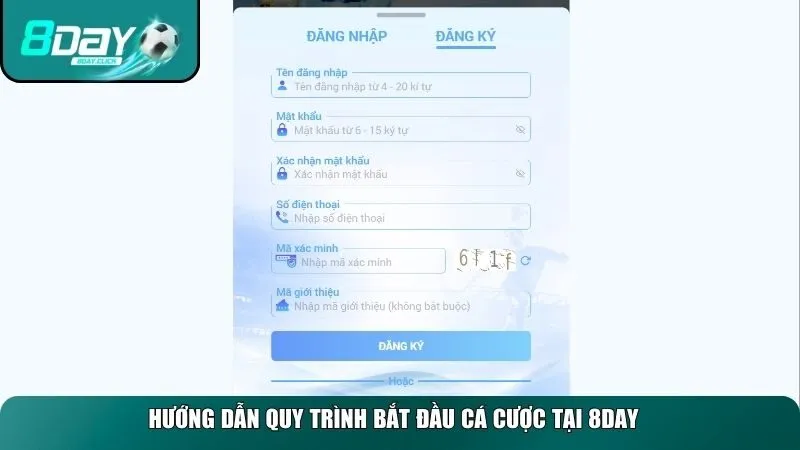 Tiến hành lập tài khoản cược và chuẩn bị cược