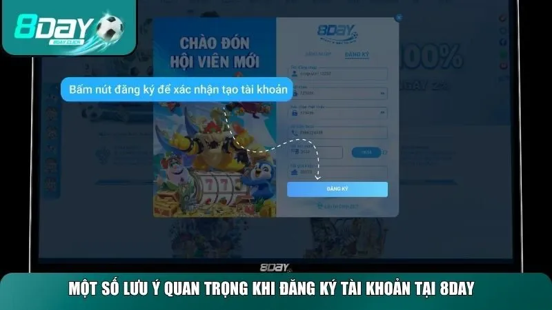 Lưu ý khi đăng ký tài khoản 